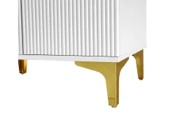 Móvel De Entrada|Hauss Spole Roupeiro com 2 portas, sapateira e almofada, ganchos, pés dourados 60,5x35,2x180,5cm Branco