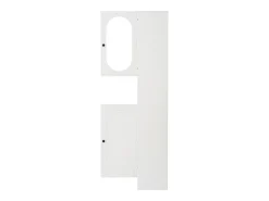 Móvel De Entrada|Hauss Spole Roupeiro com 2 portas, gaveta, ganchos e banco, porta de vidro 85x33,5x200cm Branco