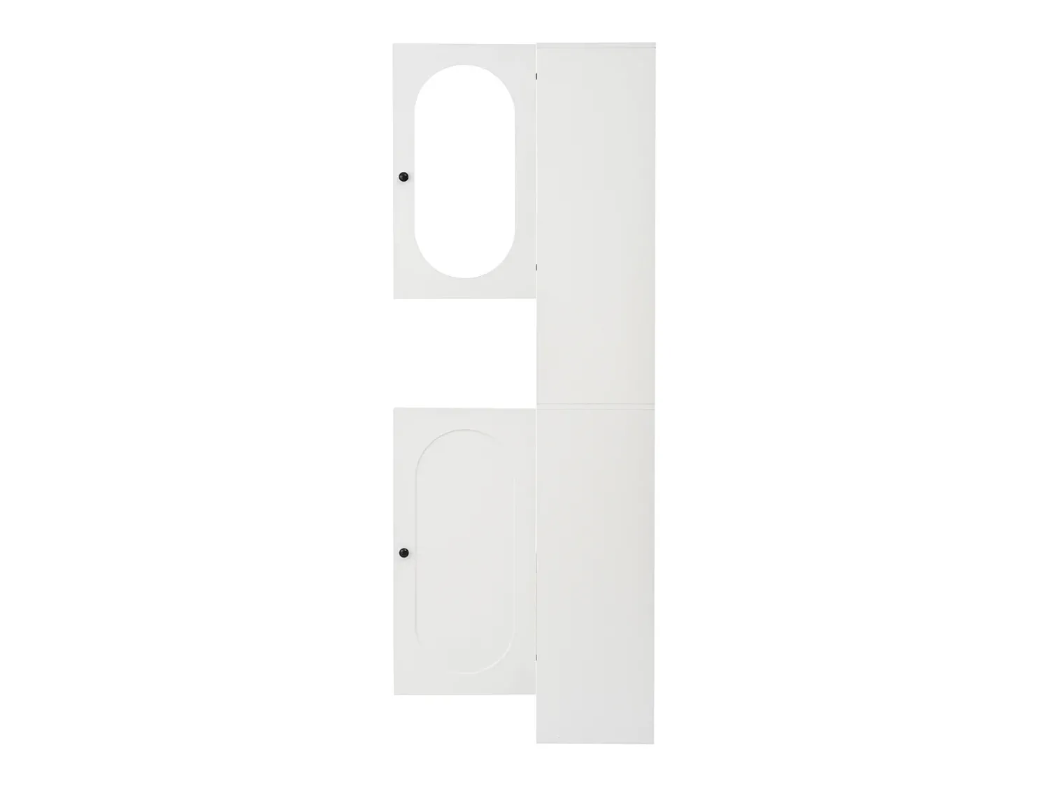 Móvel De Entrada|Hauss Spole Roupeiro com 2 portas, gaveta, ganchos e banco, porta de vidro 85x33,5x200cm Branco