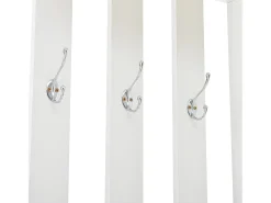 Móvel De Entrada|Hauss Spole Roupeiro com 2 portas, gaveta, ganchos e banco, porta de vidro 85x33,5x200cm Branco