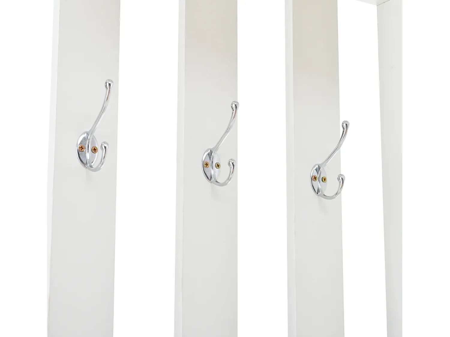Móvel De Entrada|Hauss Spole Roupeiro com 2 portas, gaveta, ganchos e banco, porta de vidro 85x33,5x200cm Branco