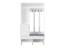 Móvel De Entrada*Hauss Spole Roupeiro com 1 porta, 2 gavetas, 4 ganchos e 1 banco 100 x 35 x 180 cm Branco
