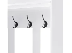 Móvel De Entrada*Hauss Spole Roupeiro com 1 porta, 2 gavetas, 4 ganchos e 1 banco 100 x 35 x 180 cm Branco