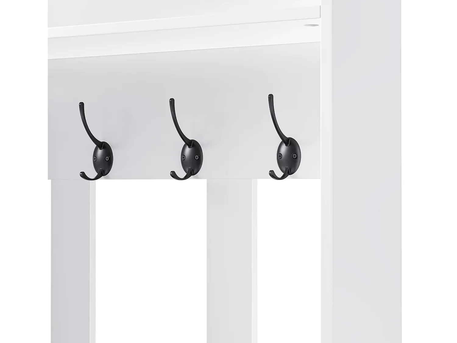 Móvel De Entrada*Hauss Spole Roupeiro com 1 porta, 2 gavetas, 4 ganchos e 1 banco 100 x 35 x 180 cm Branco