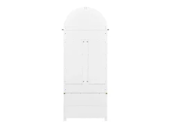 Móvel De Entrada*Hauss Spole Roupeiro e natural com porta e ganchos dourados, design em arco 75x35x195cm Branco