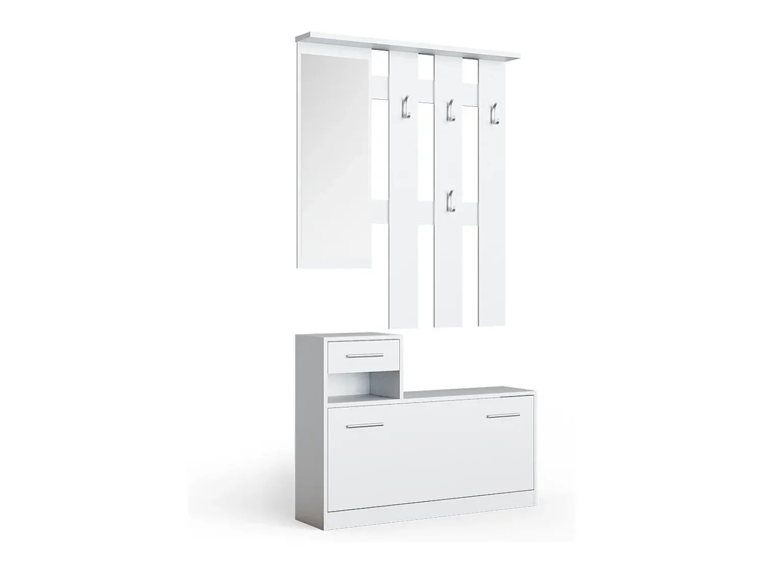 Móvel De Entrada|Vicco Roupeiro 25x100x191 billy Branco