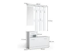Móvel De Entrada|Vicco Roupeiro 25x100x191 billy Branco