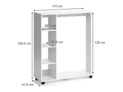 Best Vicco Roupeiro 110x42x129.4 cosmo Branco