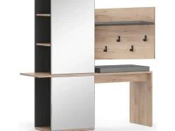 Móvel De Entrada|Vicco Roupeiro carvalho goldkraft 120x40x190 adeline Natural escuro