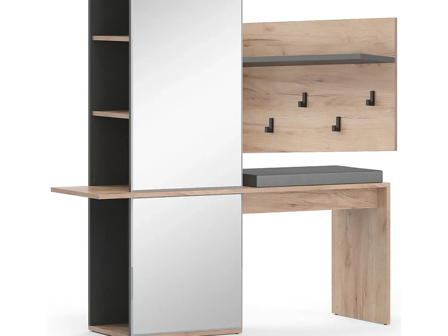 Móvel De Entrada|Vicco Roupeiro carvalho goldkraft 120x40x190 adeline Natural escuro