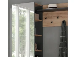 Móvel De Entrada|Vicco Roupeiro carvalho goldkraft 120x40x190 adeline Natural escuro