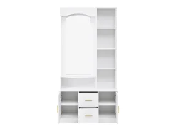 Móvel De Entrada*Hauss Spole Roupeiro com espelho, 2 gavetas e 2 portas - 90 x 40 x 180 cm Branco