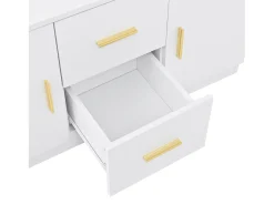 Móvel De Entrada*Hauss Spole Roupeiro com espelho, 2 gavetas e 2 portas - 90 x 40 x 180 cm Branco