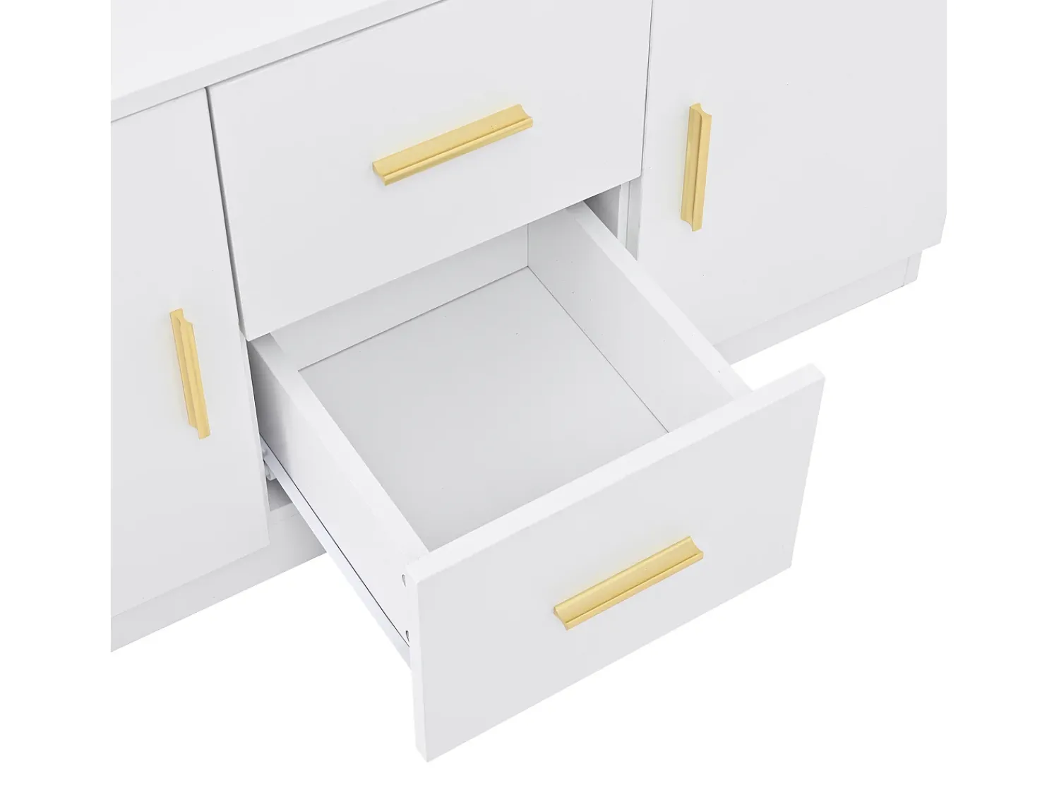 Móvel De Entrada*Hauss Spole Roupeiro com espelho, 2 gavetas e 2 portas - 90 x 40 x 180 cm Branco