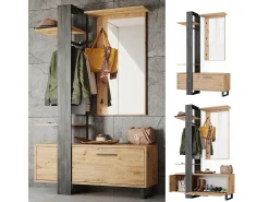 Móvel De Entrada*Vicco Roupeiro marrom 120x40x192 porto Castanho
