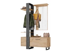 Móvel De Entrada*Vicco Roupeiro marrom 120x40x192 porto Castanho