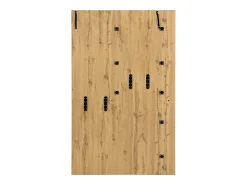 Hot Hauss Spole Roupeiro natural com 2 portas, espelho, suporte para guarda-chuvas e sapateira, multifunções 115 x 37 x 185 Natural claro