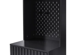 Hauss Spole Roupeiro com 2 portas, 1 gaveta, 4 ganchos e 1 banco, 100x30x180cm^ Móvel De Entrada