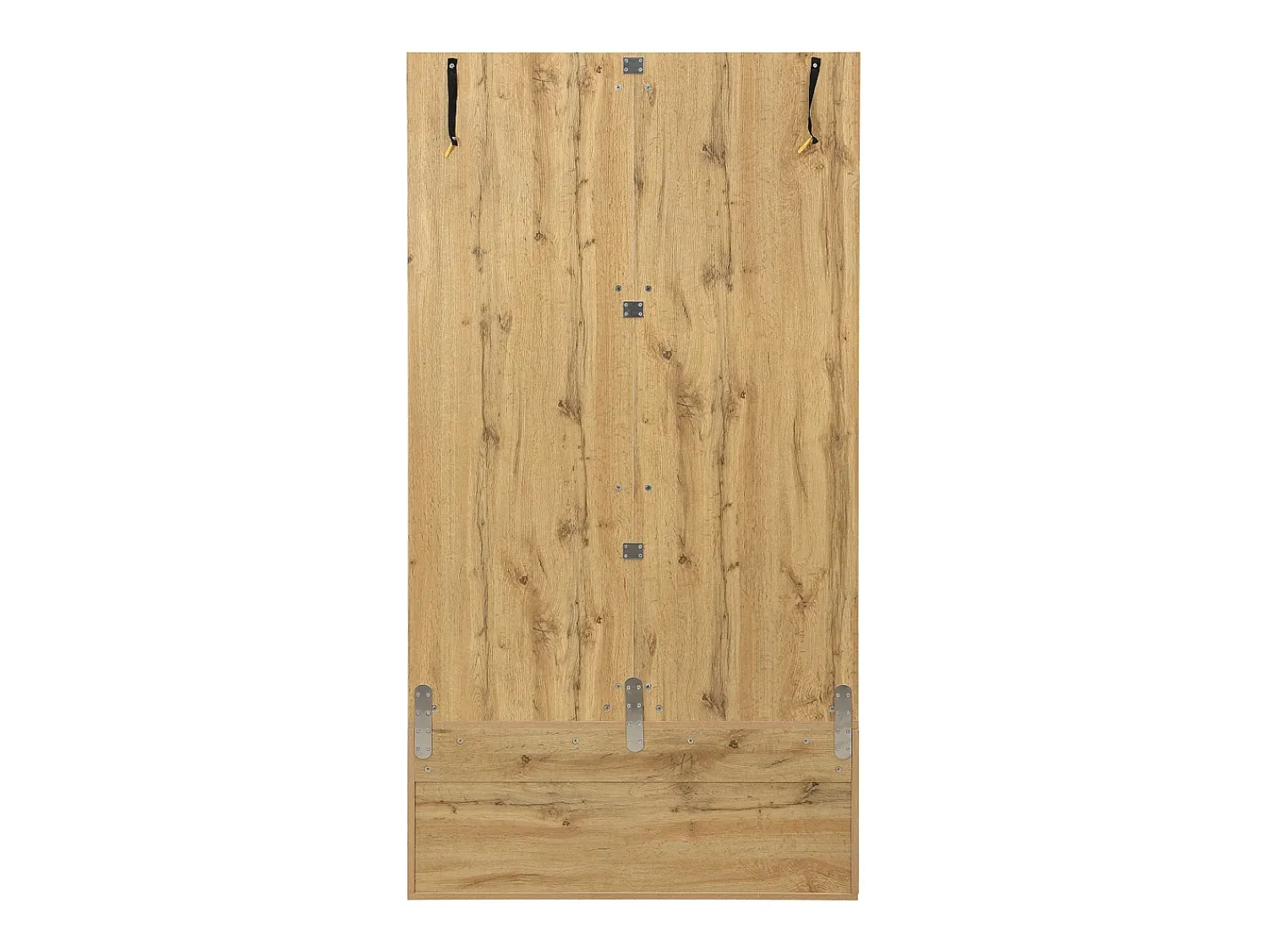 Clearance Hauss Spole Roupeiro preto e madeira com 5 ganchos, espelho, 2 portas, um cabide escondido e uma prateleira 100x38x191cm Natural claro