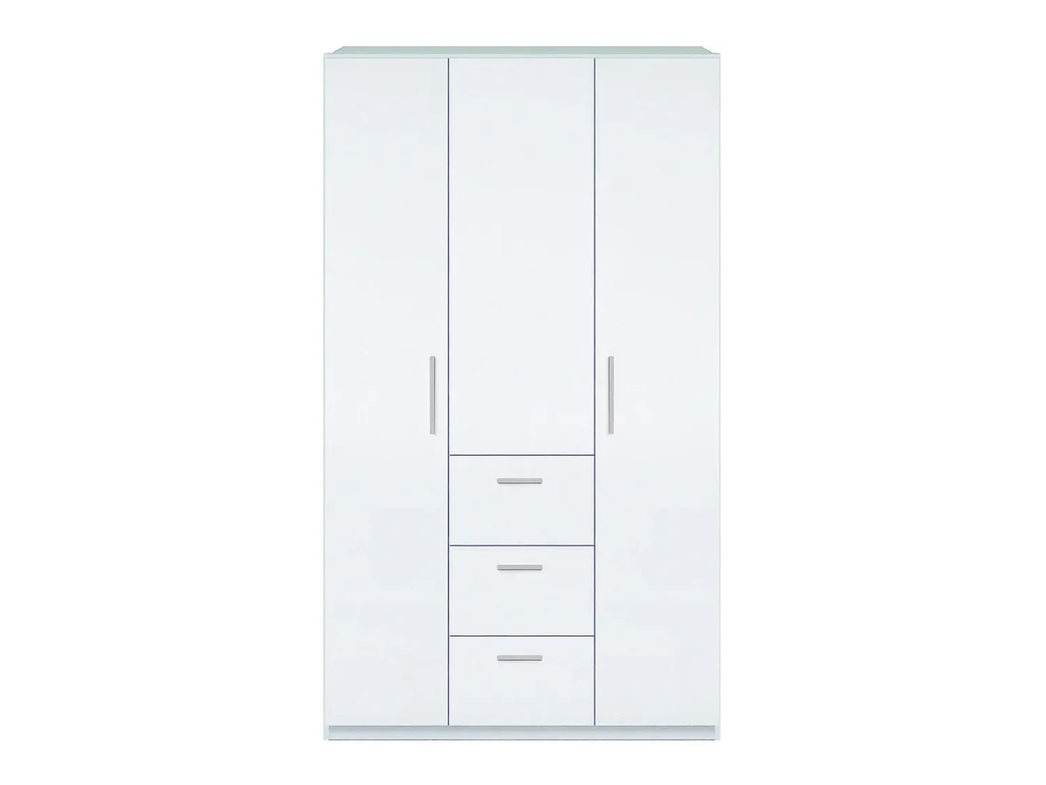 Best Dmora Roupeiro Providence, Roupeiro de quarto com 3 portas de batente, Armário com varão e 3 prateleiras, 117x52h203 cm, Branco