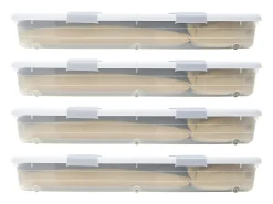 Sacos de Armazenamento SucceBuy sob a Cama com Rodinhas, Organizador de Sapatos sob a Cama 80,5x39,6x17,5 cm, Caixa de Armazenamento com Tampa^ Acessórios De Arrumação