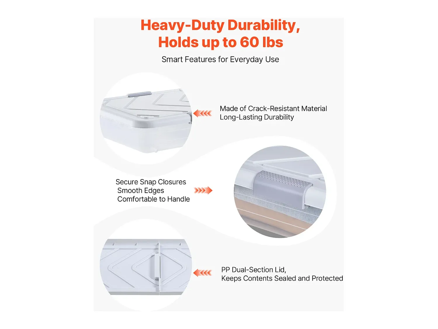Sacos de Armazenamento SucceBuy sob a Cama com Rodinhas, Organizador de Sapatos sob a Cama 80,5x39,6x17,5 cm, Caixa de Armazenamento com Tampa^ Acessórios De Arrumação