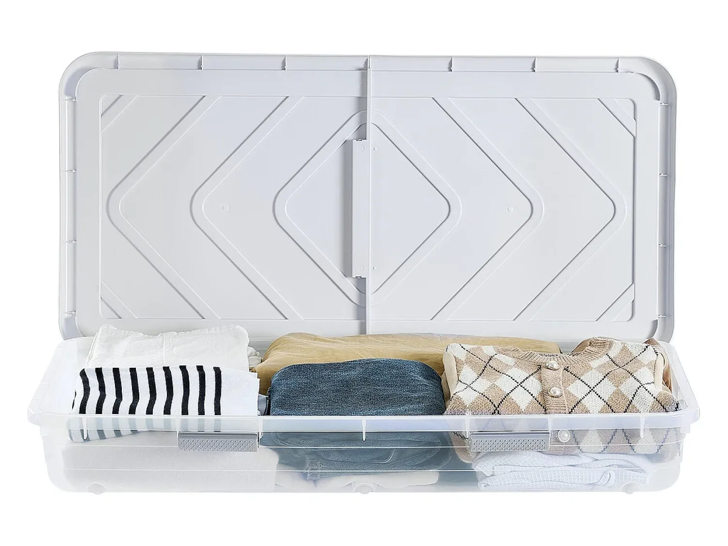 Sacos de Armazenamento SucceBuy sob a Cama com Rodinhas, Organizador de Sapatos sob a Cama 80,5x39,6x17,5 cm, Caixa de Armazenamento com Tampa^ Acessórios De Arrumação