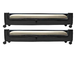 Sale Sacos de Armazenamento SucceBuy sob a Cama com Rodinhas, Organizador de Sapatos sob a Cama 2 Peças de 77 x 47 x 17,3 cm, com Tampa Transparente Preto