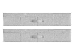 Acessórios De Arrumação* Sacos de Armazenamento SucceBuy sob a Cama 2 Peças de 48 L, Organizador de Sapatos sob a Cama de 80,5x40,5x15,5 cm, Caixa de Armazenamento para Roupas Cinzento