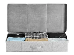 Acessórios De Arrumação* Sacos de Armazenamento SucceBuy sob a Cama 2 Peças de 48 L, Organizador de Sapatos sob a Cama de 80,5x40,5x15,5 cm, Caixa de Armazenamento para Roupas Cinzento