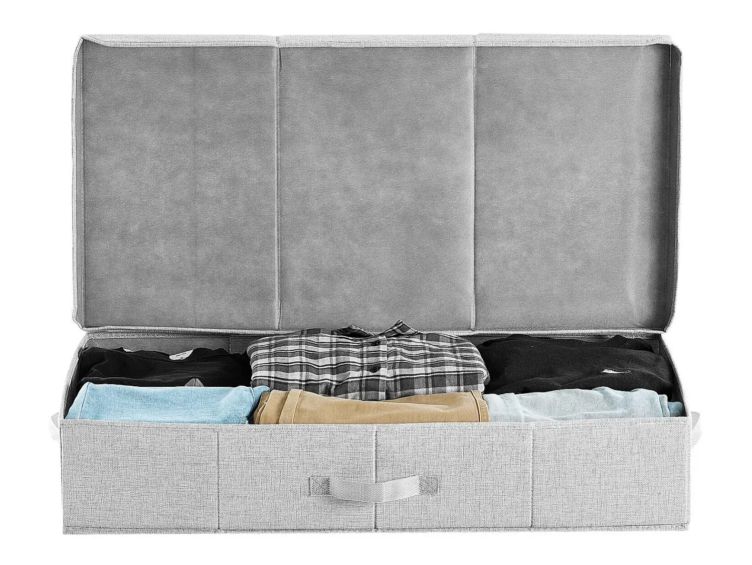 Acessórios De Arrumação* Sacos de Armazenamento SucceBuy sob a Cama 2 Peças de 48 L, Organizador de Sapatos sob a Cama de 80,5x40,5x15,5 cm, Caixa de Armazenamento para Roupas Cinzento