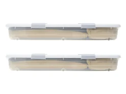 Best Sacos de Armazenamento SucceBuy sob a Cama com Rodinhas, Organizador de Sapatos sob a Cama de 101x51x15 cm, Caixa de Armazenamento com Tampa Transparente