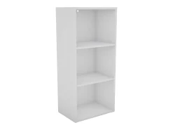 Biblioteca| Sala de estar Plea 1 guarda-roupa com 3 portas e 1 prateleira 3 níveis 184x42x29 cm Branco