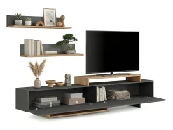 duehome Salón Bender Gris Grafito - Alpino Cinzento