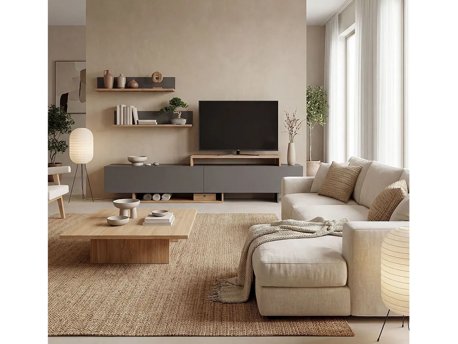 duehome Salón Bender Gris Grafito - Alpino Cinzento