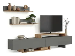 duehome Salón Bender Gris Grafito - Alpino Cinzento
