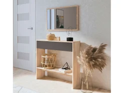 Clearance duehome Salão Aros Tofe - Gris Grafito Preto / Natural claro