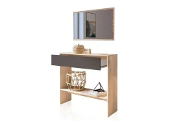 Clearance duehome Salão Aros Tofe - Gris Grafito Preto / Natural claro
