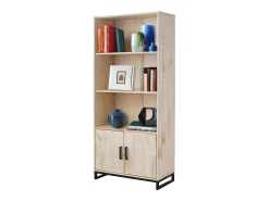 Biblioteca|Loft24 Santo | Estante Preto Branco
