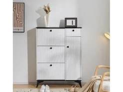 Móvel De Arrumação|Sapateira|ModernLuxe Sapateira - 3 abas, 1 gaveta e 1 porta - Branco