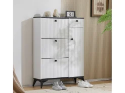 Móvel De Arrumação|Sapateira|ModernLuxe Sapateira - 3 abas, 1 gaveta e 1 porta - Branco