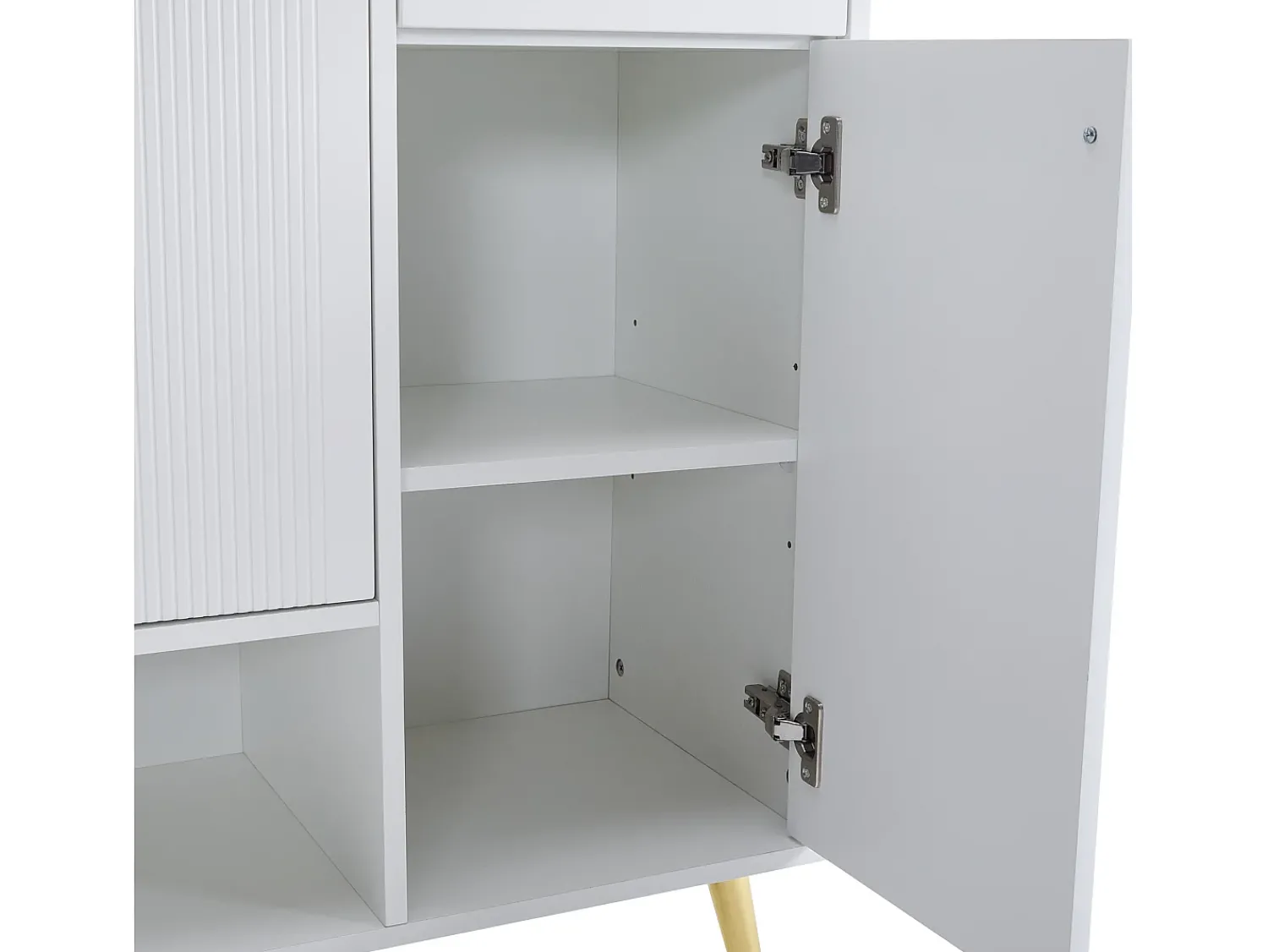 Móvel De Arrumação|Sapateira*ModernLuxe Sapateira - 2 gavetas + 4 portas + compartimento aberto - Branco