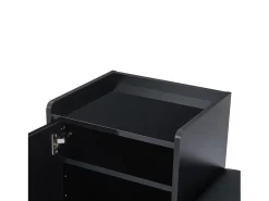 Móvel De Arrumação|Sapateira|Merax Sapateira - 120 x 35 x 71,5 cm - com assento estofado + espaço para armazenamento - aglomerado - Preto