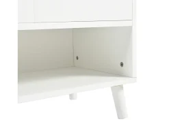 Móvel De Arrumação|Sapateira|Merax Sapateira - 120 x 35 x 99 cm - com 4 portas e 1 gaveta + prateleira ajustável - amplo espaço de armazenamento - aglomerado - Branco
