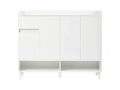 Móvel De Arrumação|Sapateira|Merax Sapateira - 120 x 35 x 99 cm - com 4 portas e 1 gaveta + prateleira ajustável - amplo espaço de armazenamento - aglomerado - Branco