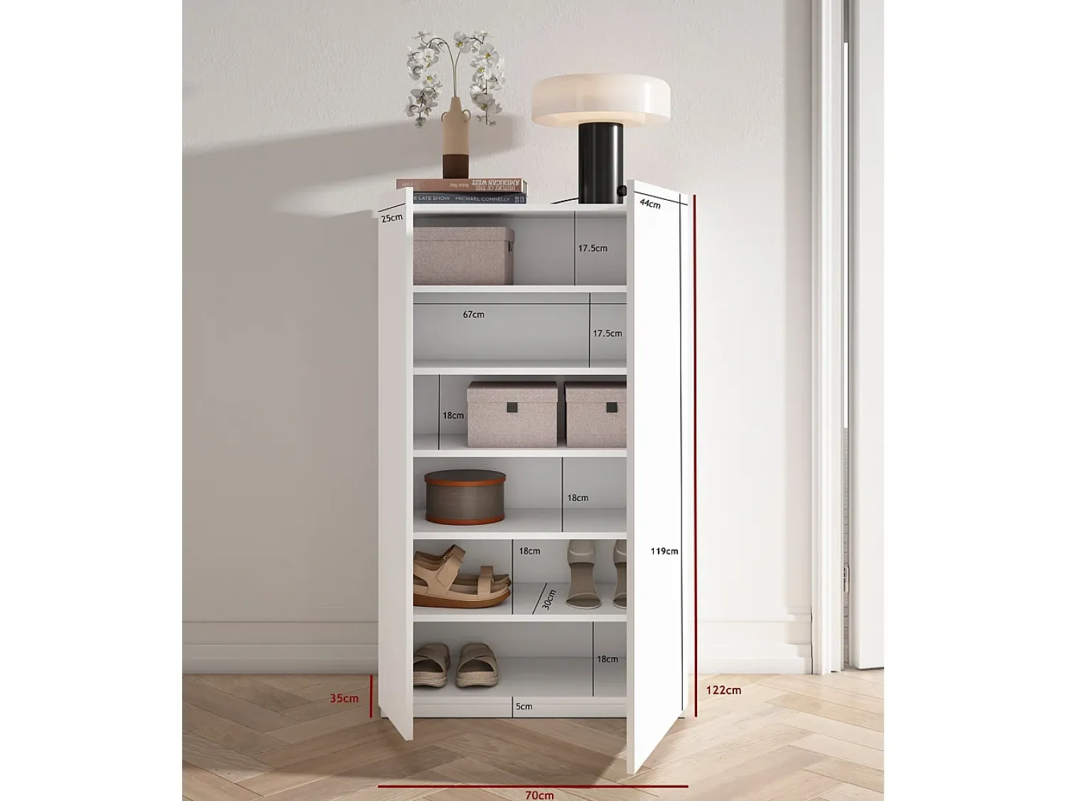 Online Herdasa Sapateira - A122cm x L70cm x P35cm branca - Akra Branco