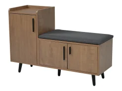 New ModernLuxe Sapateira - com banco e 3 portas - Natural Natural escuro