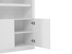 Móvel De Arrumação|Sapateira*Vente-unique Sapateira 5 nichos e 2 portas com LEDs MDF - DOLMINA Branco