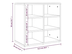 vidaxl Sapateira 2 pcs 52,5x30x50 cm^ Móvel De Arrumação|Sapateira