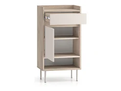 Móvel De Arrumação|Sapateira|Petits-Meubles Sapateira 1 porta 1 gaveta Alos caxemira e madeira 95cm Bege